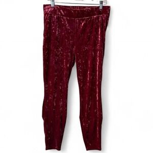 Torrid Red Crushed Velvet‎ Leggings